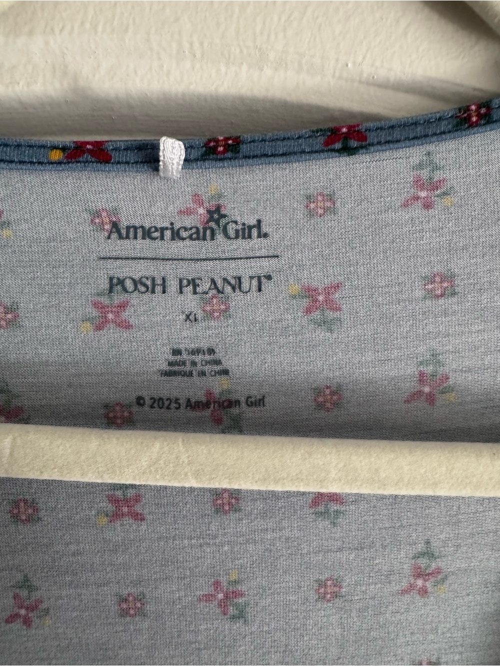 Posh Peanut American Girl Kirsten Print Blue Floral Scoop-Neck Midi Dress - Picture 3 of 8